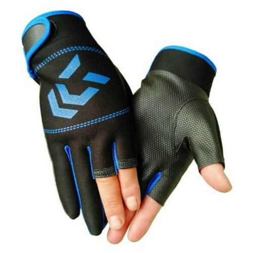 3 Fingers Cut Fishing Gloves Anti-slip Waterproof Skidproof Sun Protection