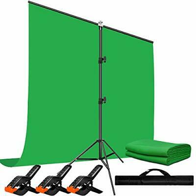 Heysliy Green Screen Backdrop With Stand Kit For Videozoom 5 X 6.5 Ft Portabl...
