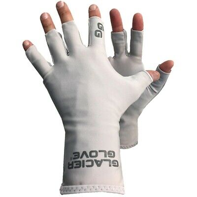 Glacier Glove Abaco Bay Fingerless Sun Gloves - Light Gray