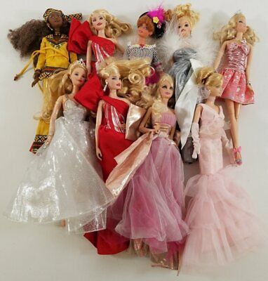 Nine Modern Barbie Dolls W/ Outfits - Lot
