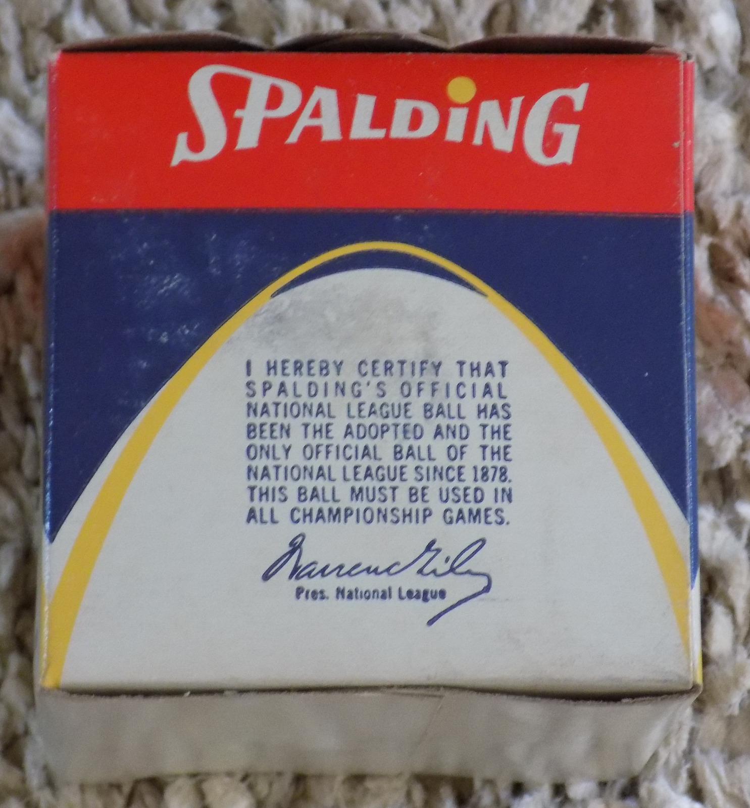 Vintage Spalding Warren Giles Official National League Baseball Onl Unopened Box